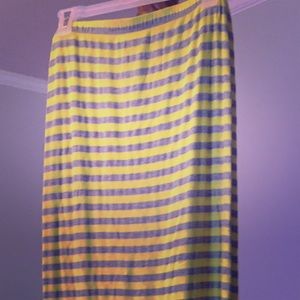 Yellow and Grey Maxi Shirt - Medium